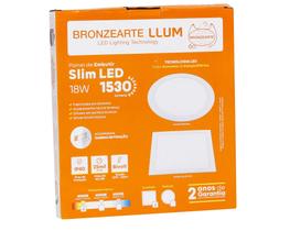 Painel Led Embutir Quadrado 18w 3000k Branco Quente Llum Bronzearte