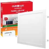Painel Led Embutir Quadrado 30Cm 24W Bivolt B. Frio