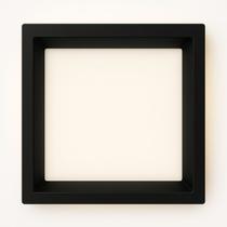 Painel Led Embutir Quadrado Recuado 24w 3000k Branco Quente Bivolt Preto