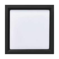 Painel Led Embutir Recuado 24W 3000k Preto Quadrado Opus