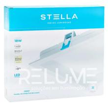 Painel led embutir recuado deep 18w 20,2cm- stella sth8903