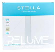 Painel led embutir slim 18w 20,2x20,2 -stella sth9953q