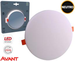 Painel Led Flat Embutir Redondo 24w Branco Neutro Bivolt Painel Led Flat Embutir Redondo 24w Branco Neutro Bivolt