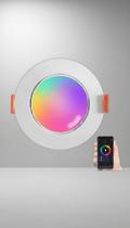 Painel LED Inteligente Redondo Wifi Embutir Branco