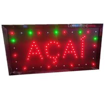 painel led letreiro luminoso placa AÇAÍ 220v painel led letreiro luminoso placa AÇAÍ 220v