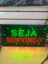 painel led letreiro luminoso placa Bem Vindo 110v