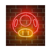 Painel Led Neon Cogumelo Mario Vídeo Game Jogo Geek Painel Led Neon Cogumelo Mario Vídeo Game Jogo Geek