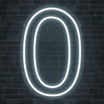 Painel Led Neon Número 0 Zero Decoração Festa Iluminação 50cm