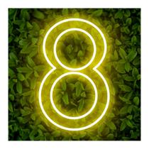 Painel Led Neon Número Luminoso 0 ao 9 Decoração Festa 60cm