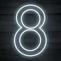 Painel Led Neon Número Luminoso 8 Oito 60cm Decoração Festa Painel Led Neon Número Luminoso 8 Oito 60cm Decoração Festa