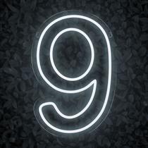 Painel Led Neon Número Luminoso 9 Nove 60cm Decoração Festa