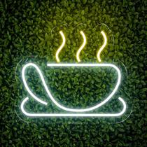 Painel Led Neon Xícara de Café/Caneca Decoração/Cafeteria