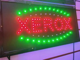 Painel LED placa luminoso letreiro XEROX escrito LED pisca - xtled