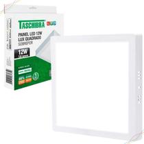 Painel Led Plafon 12w Quadrado Sobrepor 16x16cm Branco Frio Luminária Bivolt
