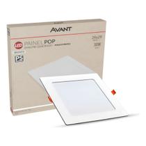 Painel Led Plafon Pop Embutir 30w 6500k Branco Frio 39cm Quadrado Branco Avant Painel Led Plafon Pop Embutir 30w 6500k Branco Frio 39cm Quadrado Branco Avant