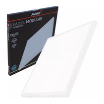 Painel Led Plafon Sobrepor 60W 4000K Branco Neutro 100x100 Quadrado Avant Bivolt