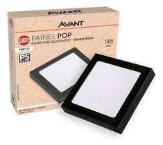Painel Led Pop Quadrado Sobrepor 18w 6500k 19x19 Pr Avant