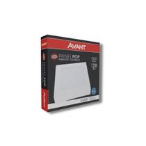 Painel Led POP Sobrepor Quadrado 12W 6.500K 17x17 Branco - Avant