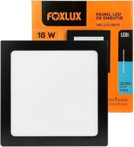 Painel LED Quadrado 30cm 18W 6500K Preto Foxlux Painel LED Quadrado 30cm 18W 6500K Preto Foxlux