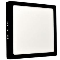 Painel LED Quadrado Blumenau 18W - Sobrepor 6500K - Preto Ref.: 80806001