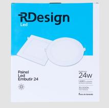 Painel Led Quadrado Embutido 24w 6000k 30 X 30 Rdesing Painel Led Quadrado Embutido 24w 6000k 30 X 30 Rdesing