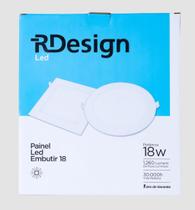 Painel Led Quadrado Embutir 18w 4000k 22,5 X 22,5 Rdesing