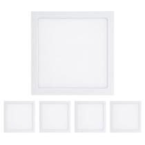 Painel Led Quadrado Embutir 24W Branco Frio 6000K Bivolt Econômico Iluminação Quantidade:5 Painel Led Quadrado Embutir 24W Branco Frio 6000K Bivolt Econômico Iluminação Quantidade:5
