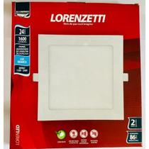 Painel led quadrado embutir lorenzetti 24w branco biv