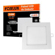 Painel Led Quadrado Sobrepor 24W 3000K Bivolt Foxlux