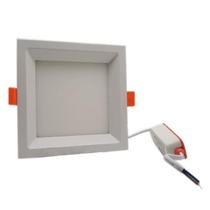 Painel LED Recuado 10W Alumínio Embutir Quadrado IP20 Luz Branca 80626004 Blumenau