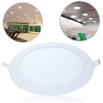 Painel Led Redondo Branco Frio De Embutir 18W Bivolt 22cm Para Decoração Da Casa Painel Led Redondo Branco Frio De Embutir 18W Bivolt 22cm Para Decoração Da Casa