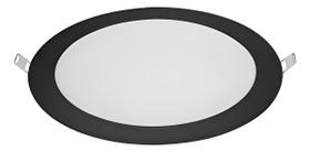 Painel LED Redondo de Embutir 24W Bivolt 6500k Preto Painel LED Redondo de Embutir 24W Bivolt 6500k Preto