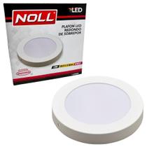 Painel Led Redondo De Sobrepor 18W Branco Frio 20,5Cm - Noll