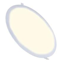 Painel Led Redondo Embutir 18w Branco quente 3500k/Branco frio 6500k