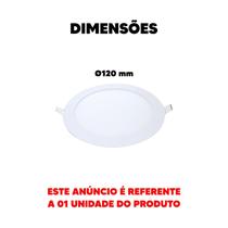 Painel Led Redondo Embutir Ø120MM 6W 3000K Bivolt - Avant Painel Led Redondo Embutir Ø120MM 6W 3000K Bivolt - Avant