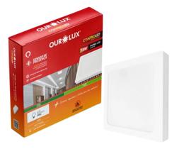 Painel Led Sobrepor 18w Sensor de presença Ourolux