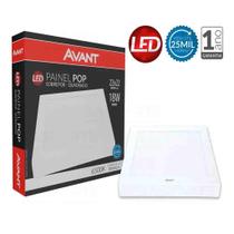 Painel Led Sobrepor 22x22 Quadrado 24W 6500K Bivolt Avant