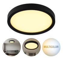Painel LED Sobrepor Chass 30W Preto Multicolor 39cm SL