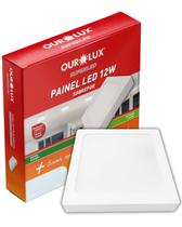 Painel Led Sobrepor Ourolux 12w Biv 2700k Quadrado