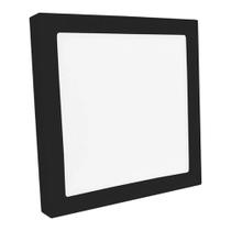 Painel Led Sobrepor Preto 25W Luz Branco Quente 30Cm