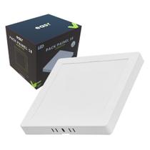 Painel led sobrepor quadrado 18w easy pack c/10 bivolt abs
