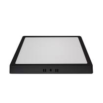 Painel LED Sobrepor Quadrado Alumínio 24W 6.500K - Preto Blumenau