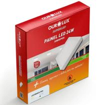 Painel led super abs sobrepor 24w biv 6500k quad ourolux Painel led super abs sobrepor 24w biv 6500k quad ourolux