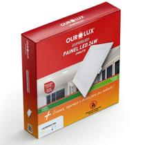 Painel LED Super Eco Embutir Quadrado 24W Bivolt 6500K - 02904 - OUROLUX Painel LED Super Eco Embutir Quadrado 24W Bivolt 6500K - 02904 - OUROLUX