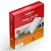 Painel LED Super Eco Sobrepor Quadrado 32W Bivolt 6500K - 02914 - OUROLUX Painel LED Super Eco Sobrepor Quadrado 32W Bivolt 6500K - 02914 - OUROLUX