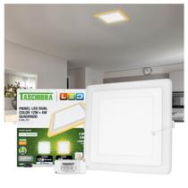 Painel LED Taschibra Dual Color 12W/4W Embutir Quadrado Painel LED Taschibra Dual Color 12W/4W Embutir Quadrado