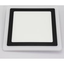 Painel LED Taschibra Dual Color 18W+6W Embutir Quadrado Pret