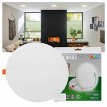 Painel LED Taschibra Frameless 32W Redondo Embutir ou Sobrepor