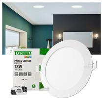 Painel LED Taschibra Lux 12W Redondo Embutir
