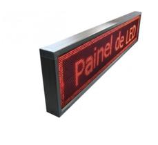 Painel LED Vermelho Letreiro Luminoso Digital 70x20 Alto Brilho USB